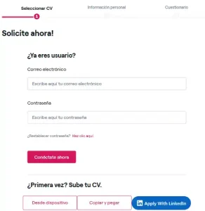 Proceso de solicitud de empleo en Endesa